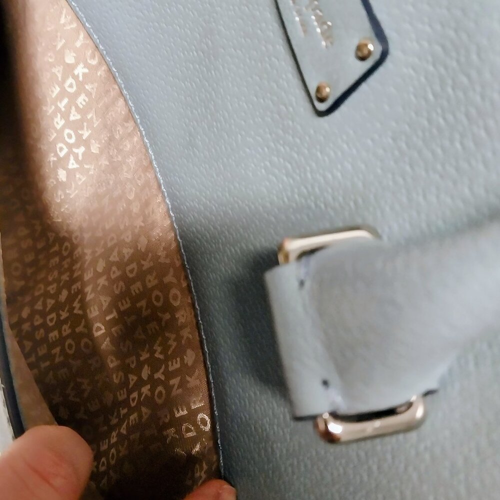 Kate Spade Payton Medium Dome Satchel Crossbody Women's Bag - Baby Blue - Picture 8 of 10